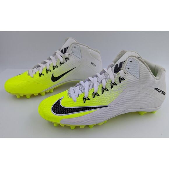 Nike Alpha Pro 2 3/4 TD Football Volt /Black-White Cleat Promo Sample Men’s 13.5